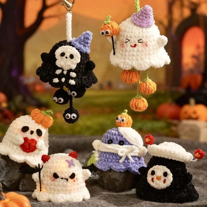 6in1 crochet halloween ghost pattern