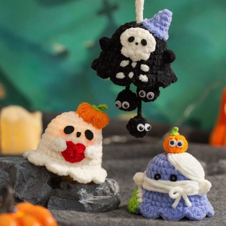 6in1 crochet halloween ghost pattern