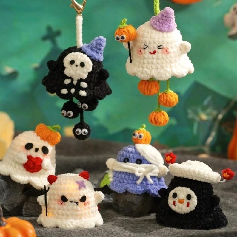 6in1 crochet halloween ghost pattern