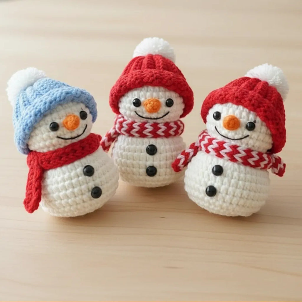 snowman & snowflakes crochet pattern