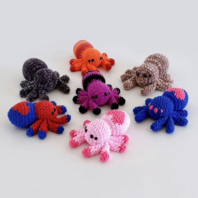 no-sew 3in1 spider plushies crochet pattern