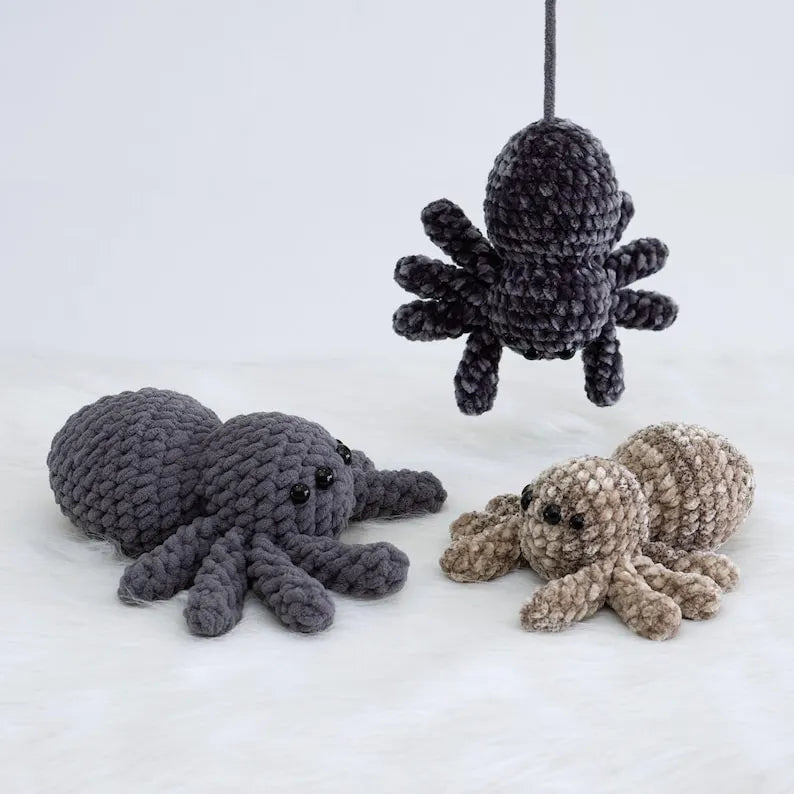 no-sew 3in1 spider plushies crochet pattern